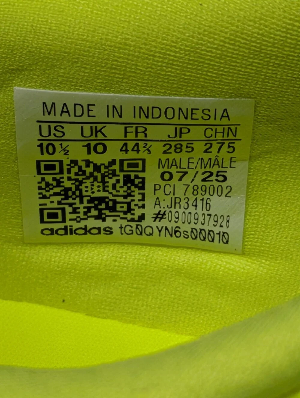 Adidas Adizero EVO SL Woven Shoes, Size 10.5, solar Yellow